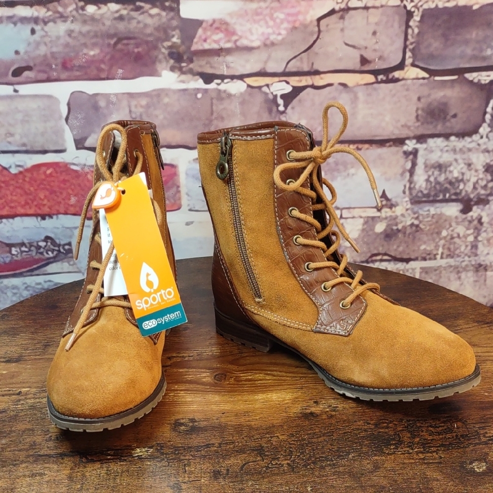 Sporto "Libby 2" Lace-up Suede Short Boots
